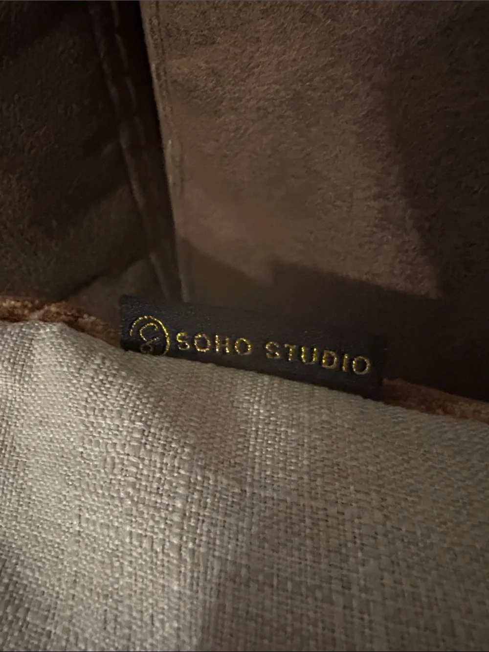 Tropical Leaf Accent Pillow in Brown and Cream - Neutral Botanical Throw